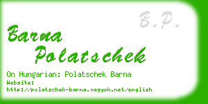 barna polatschek business card